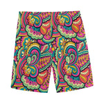 Retro Psychedelic Hippie Pattern Print Men's Sports Shorts