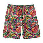 Retro Psychedelic Hippie Pattern Print Men's Swim Trunks