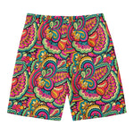 Retro Psychedelic Hippie Pattern Print Men's Swim Trunks