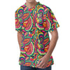 Retro Psychedelic Hippie Pattern Print Men's Velvet T-Shirt