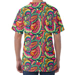 Retro Psychedelic Hippie Pattern Print Men's Velvet T-Shirt