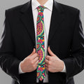 Retro Psychedelic Hippie Pattern Print Necktie