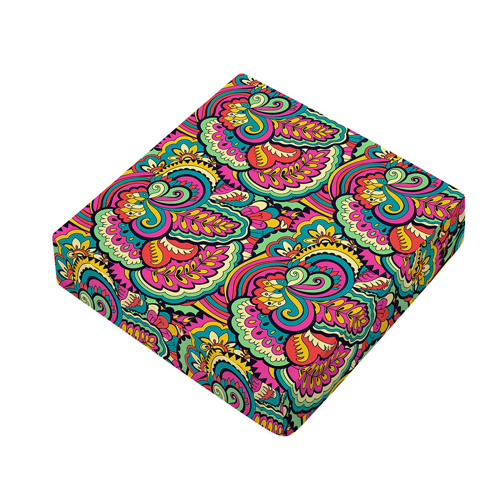 Retro Psychedelic Hippie Pattern Print Outdoor Seat Cushion Cover