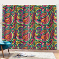 Retro Psychedelic Hippie Pattern Print Pencil Pleat Curtains