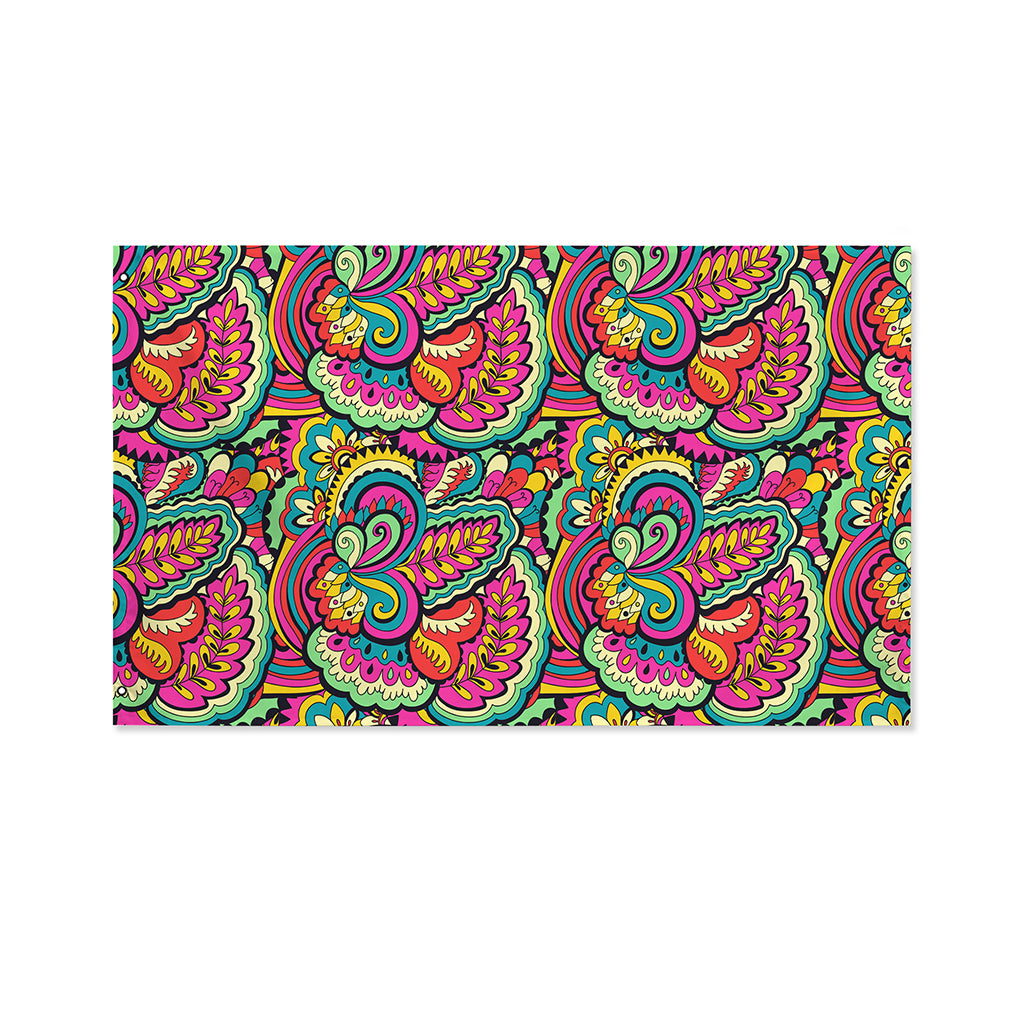 Retro Psychedelic Hippie Pattern Print Polyester Flag