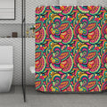Retro Psychedelic Hippie Pattern Print Polyester Shower Curtain