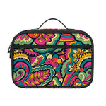 Retro Psychedelic Hippie Pattern Print Portable Lunch Bag