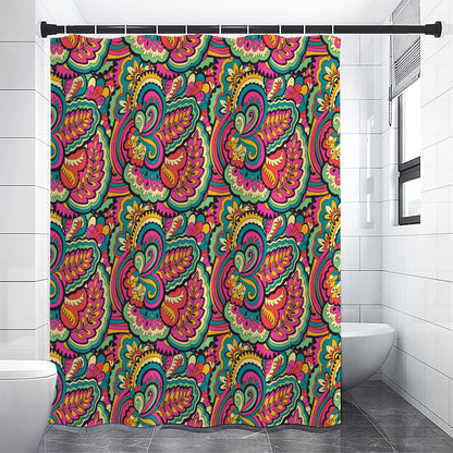 Retro Psychedelic Hippie Pattern Print Premium Shower Curtain
