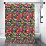 Retro Psychedelic Hippie Pattern Print Premium Shower Curtain