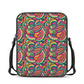 Retro Psychedelic Hippie Pattern Print Rectangular Crossbody Bag