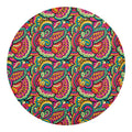 Retro Psychedelic Hippie Pattern Print Round Blanket