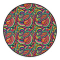 Retro Psychedelic Hippie Pattern Print Round Floor Mat