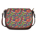 Retro Psychedelic Hippie Pattern Print Saddle Bag
