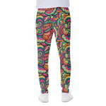 Retro Psychedelic Hippie Pattern Print Scuba Joggers