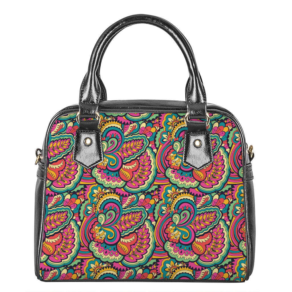 Retro Psychedelic Hippie Pattern Print Shoulder Handbag