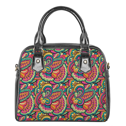 Retro Psychedelic Hippie Pattern Print Shoulder Handbag