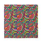 Retro Psychedelic Hippie Pattern Print Silk Bandana