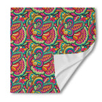 Retro Psychedelic Hippie Pattern Print Silk Bandana