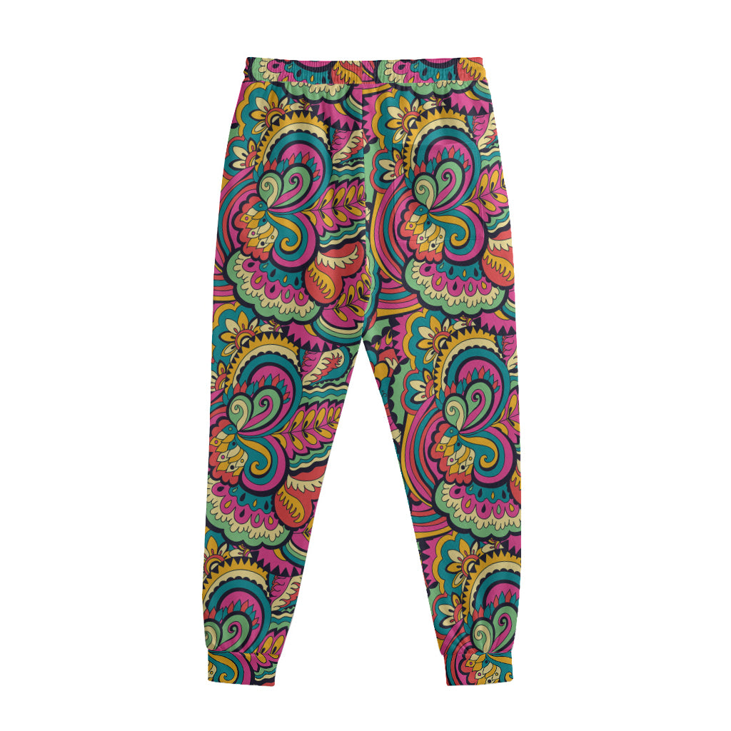 Retro Psychedelic Hippie Pattern Print Sweatpants