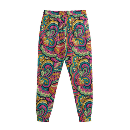 Retro Psychedelic Hippie Pattern Print Sweatpants