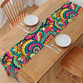 Retro Psychedelic Hippie Pattern Print Table Runner