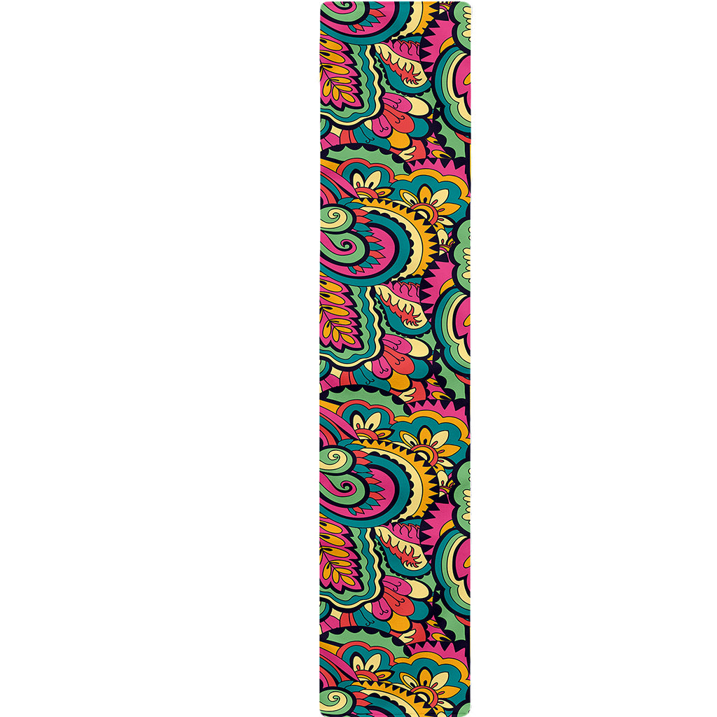 Retro Psychedelic Hippie Pattern Print Table Runner