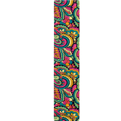 Retro Psychedelic Hippie Pattern Print Table Runner