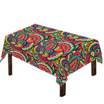 Retro Psychedelic Hippie Pattern Print Tablecloth