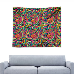 Retro Psychedelic Hippie Pattern Print Tapestry