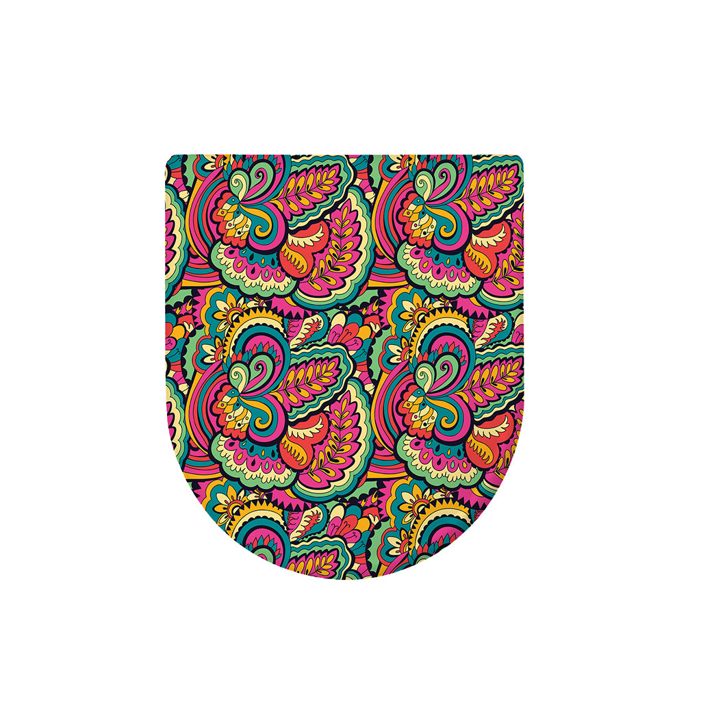 Retro Psychedelic Hippie Pattern Print Toilet Lid Cover
