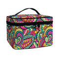 Retro Psychedelic Hippie Pattern Print Travel Makeup Bag