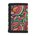 Retro Psychedelic Hippie Pattern Print Trifold Wallet
