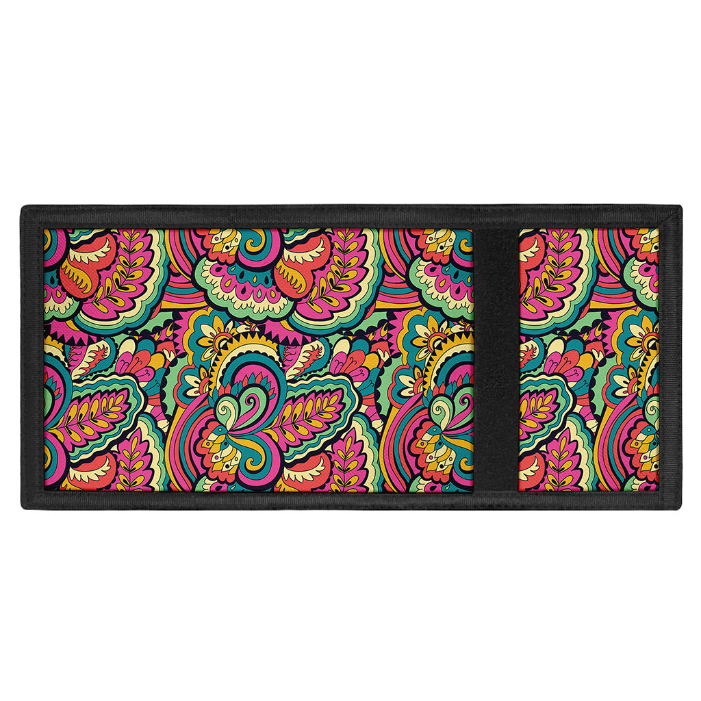 Retro Psychedelic Hippie Pattern Print Trifold Wallet