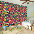 Retro Psychedelic Hippie Pattern Print Wall Sticker