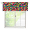Retro Psychedelic Hippie Pattern Print Window Valance