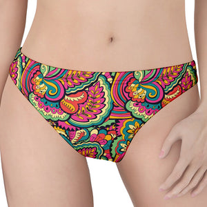 Retro Psychedelic Hippie Pattern Print Women's Thong