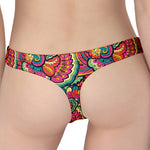 Retro Psychedelic Hippie Pattern Print Women's Thong