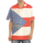 Retro Puerto Rican Flag Print Aloha Shirt
