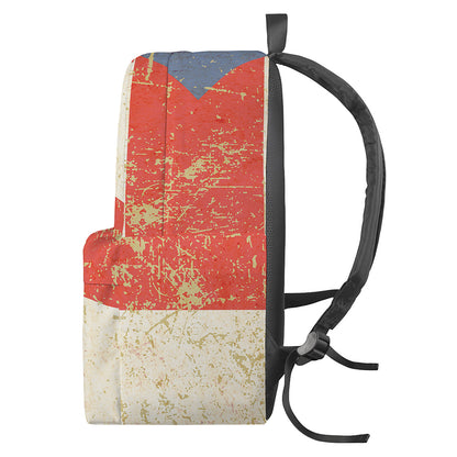 Retro Puerto Rican Flag Print Backpack