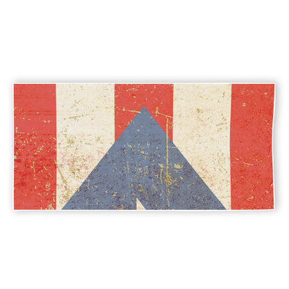 Retro Puerto Rican Flag Print Beach Towel