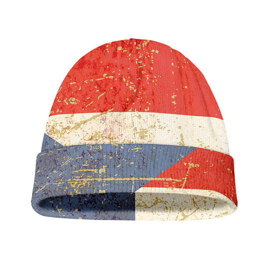 Retro Puerto Rican Flag Print Beanie