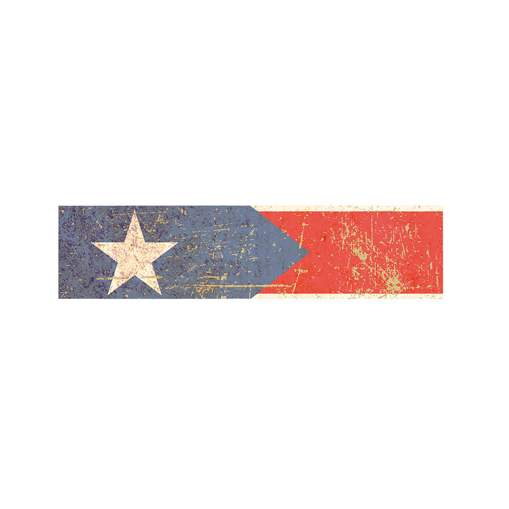 Retro Puerto Rican Flag Print Bed Runner