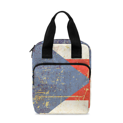 Retro Puerto Rican Flag Print Bible Tote Bag