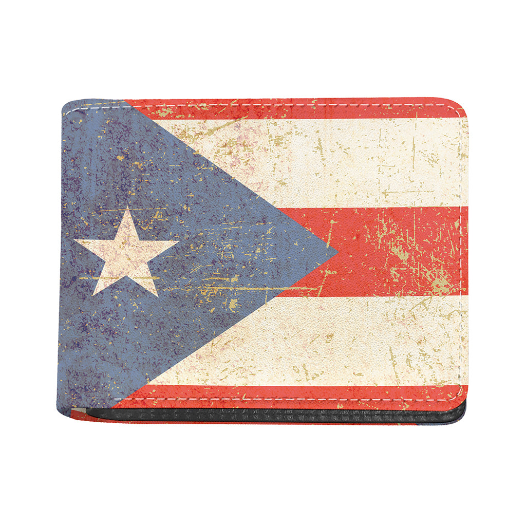 Retro Puerto Rican Flag Print Bifold Wallet