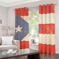 Retro Puerto Rican Flag Print Dimout Grommet Curtains