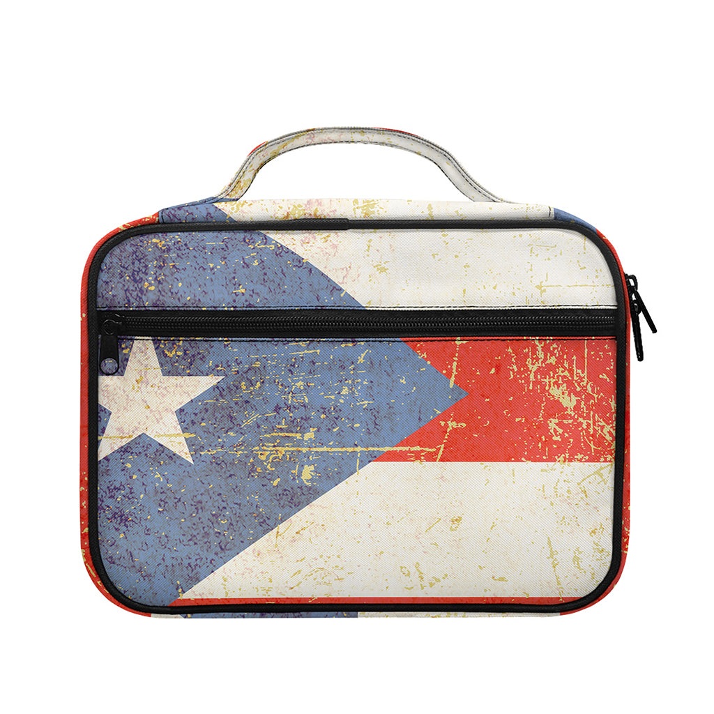 Retro Puerto Rican Flag Print Briefcase Bible Bag