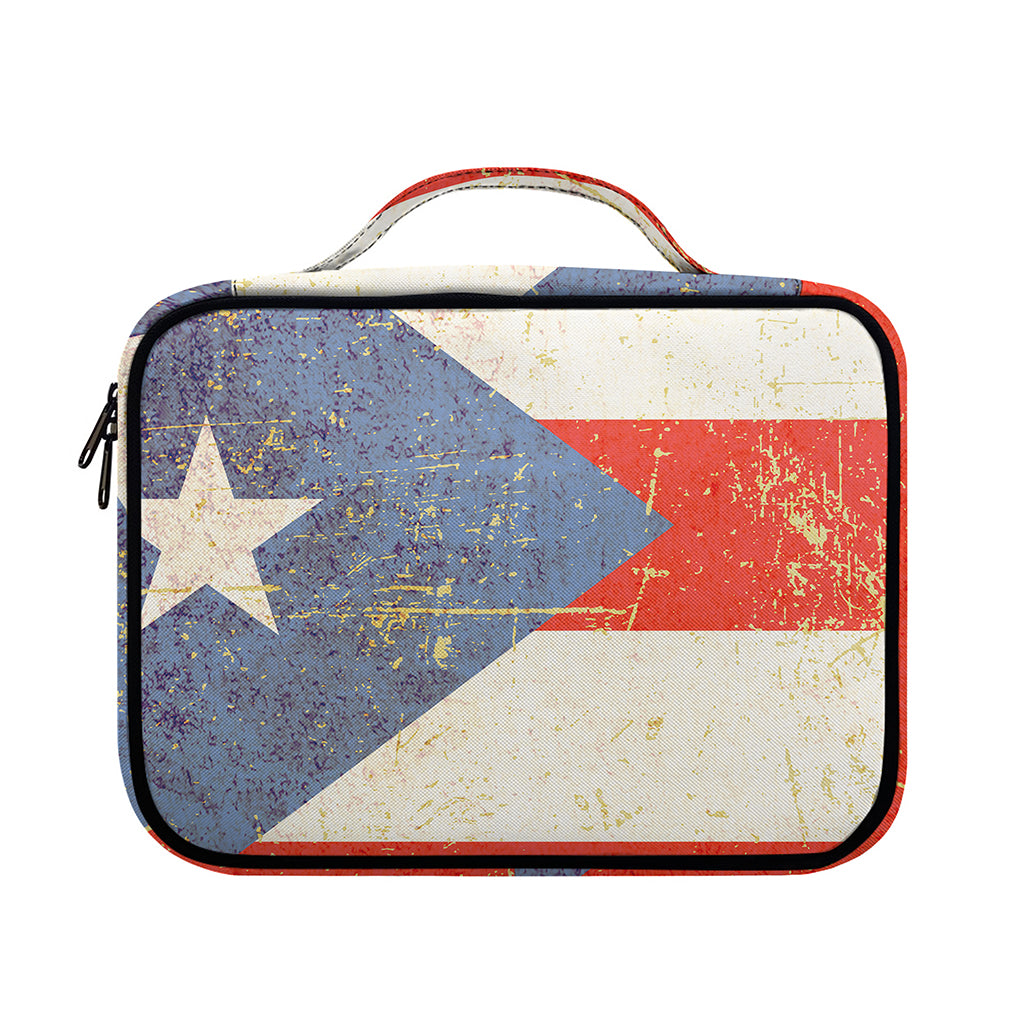 Retro Puerto Rican Flag Print Briefcase Bible Bag