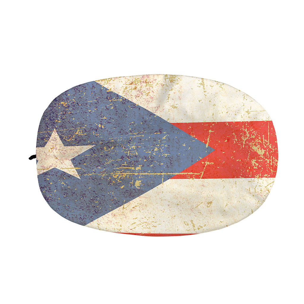 Retro Puerto Rican Flag Print Car Side Mirror Covers