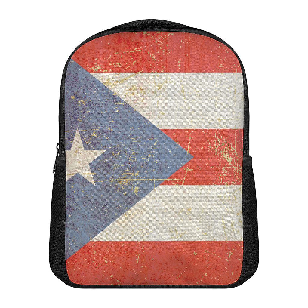 Retro Puerto Rican Flag Print Casual Backpack