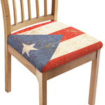 Retro Puerto Rican Flag Print Chair Cushion Cover